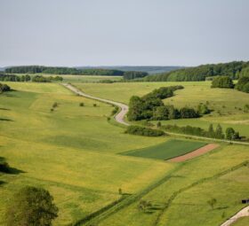 aerial-shot-farmland-clear-sky-eifel-region-germany